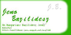 jeno bazilidesz business card